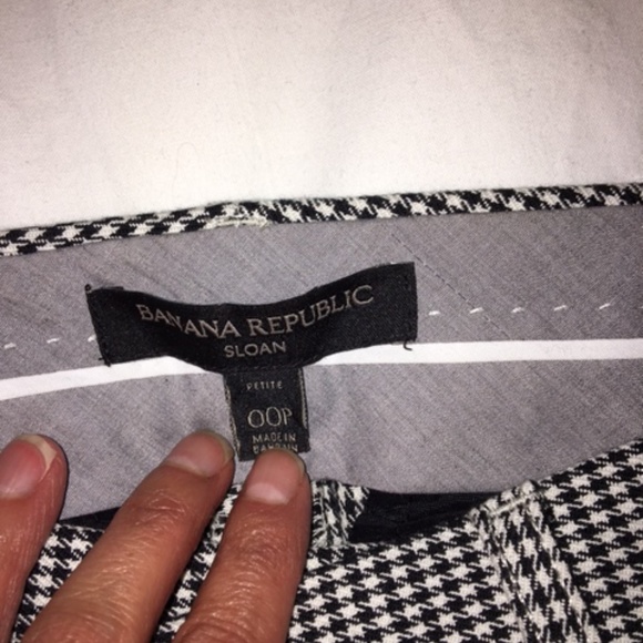 Banana Republic Houndstooth Sloan Pants 00P - Picture 4 of 4
